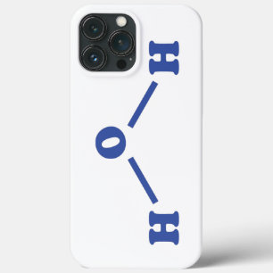 Chemische formule van water molecuul iPhone 13 pro max hoesje