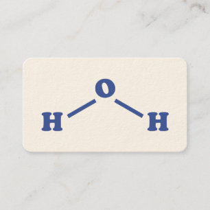 Chemische formule van water molecuul visitekaartje