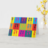 Chemische Pop Art Kaart (Gele Bloem)