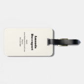 Chemische proefbuis en bekerglas bagagelabel (Achterkant horizontaal)