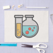 Chemische reageerbuis en bekerglas tissuepapier (Craft)