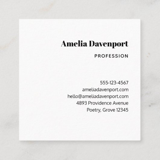 Chemische reageerbuis en bekerglas vierkante visitekaartje (Achterkant)