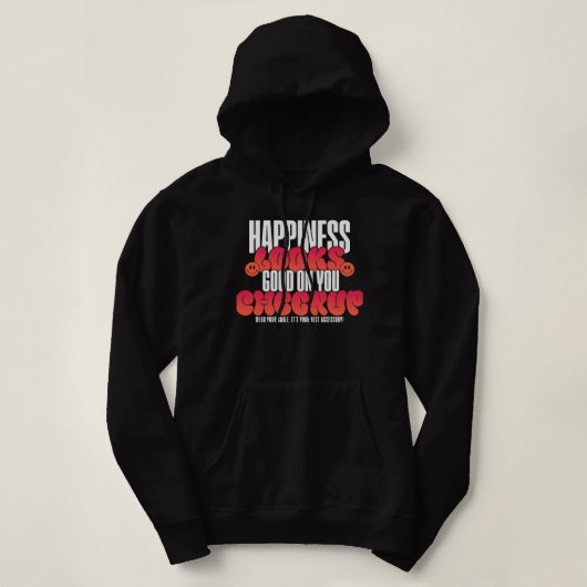 CHEMISE À CAPUCHE UNISEXE HAPPY LOOK CHEER UP PULL (Design devant)