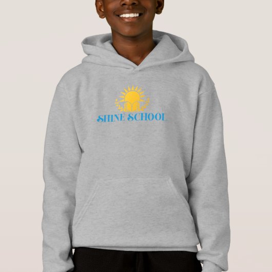 chemise à capuchon pour enfants couleur logo (Devant)