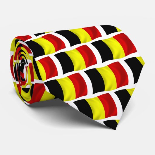 Chemise à cravate drapeau de la Belgique (Roulé)