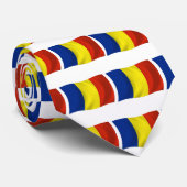 Chemise à cravate drapeau de la Roumanie (Roulé)
