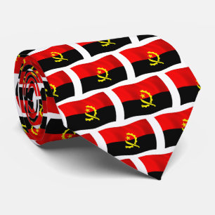 Chemise à cravate du drapeau angolais