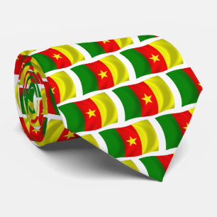 Chemise à cravate du drapeau camerounais