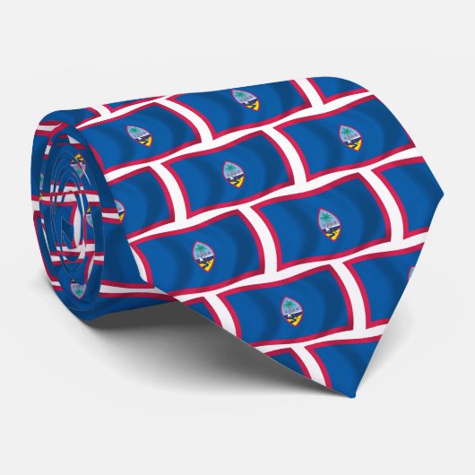 Chemise à cravate du drapeau de Guam (Roulé)