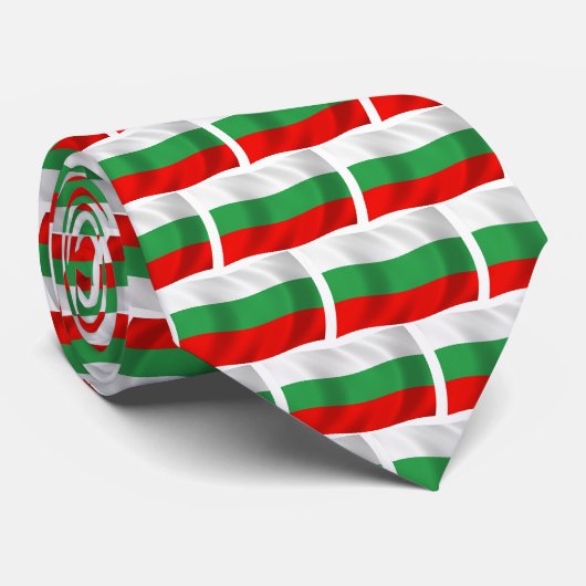 Chemise à cravate du drapeau de la Bulgarie (Roulé)