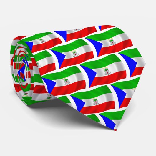 Chemise à cravate du drapeau de la Guinée équatori (Roulé)