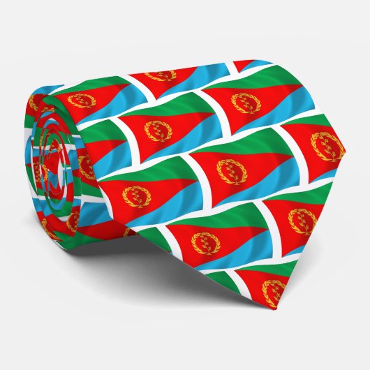 Chemise à cravate du drapeau de l'Érythrée (Roulé)