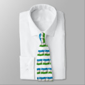 Chemise à cravate du drapeau de l'Ouzbékistan (Attaché)