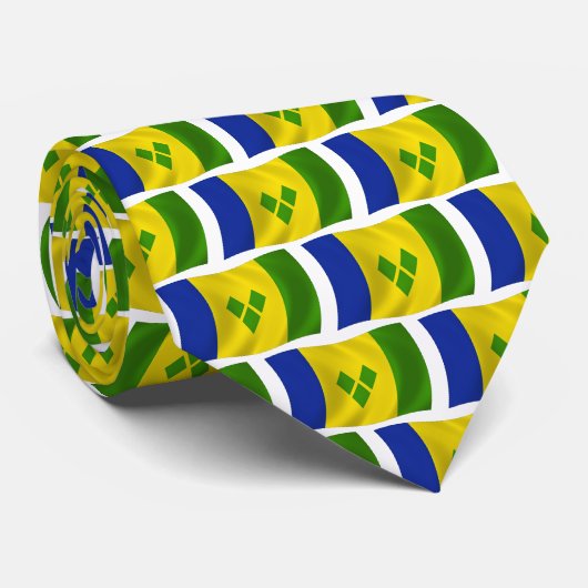Chemise à cravate du drapeau de Saint-Vincent-et-l (Roulé)
