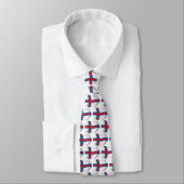 Chemise à cravate du drapeau des îles Féroé (Attaché)