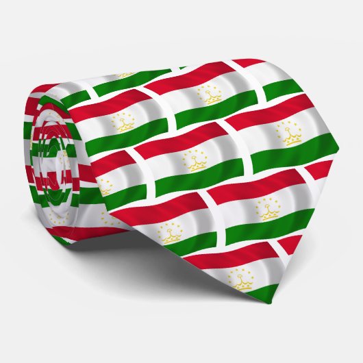 Chemise à cravate du drapeau du Tadjikistan (Roulé)