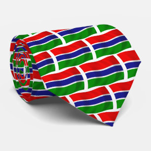 Chemise à cravate du drapeau gambien