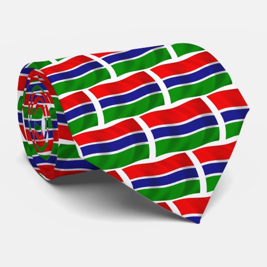 Chemise à cravate du drapeau gambien (Roulé)