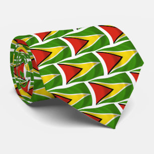 Chemise à cravate du drapeau guyanien