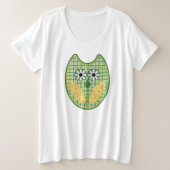 Chemise à hibou vert et jaune (Design devant)