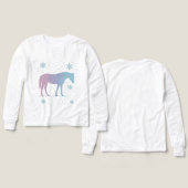 Chemise à manches longues Cheval Filles – Cheval d (Motif Recto et Verso)
