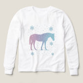 Chemise à manches longues Cheval Filles – Cheval d (Motif recto)