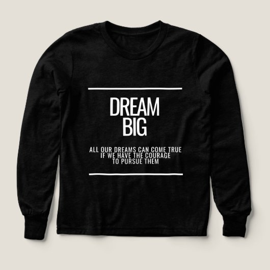Chemise à manches longues Dream Big Kids (Motif recto)