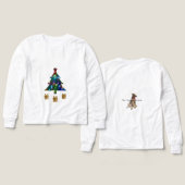 Chemise à manches longues pour enfants avec sapin (Motif Recto et Verso)