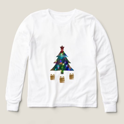 Chemise à manches longues pour enfants avec sapin (Motif recto)
