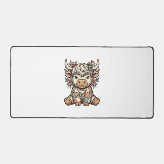 Chemise à patchwork floral vintage Highland Cow_1