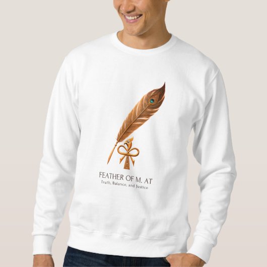 Chemise à sweat Feather of Ma’at – Égypte ancienne (Devant)