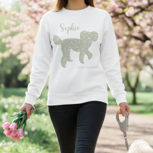 Chemise à sweatshirt personnalisée nom de Poodle v