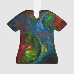 Chemise acrylique d'art abstrait bleu Genesis