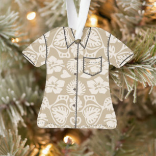 Chemise Aloha en damas de feuille de Monstera hawa