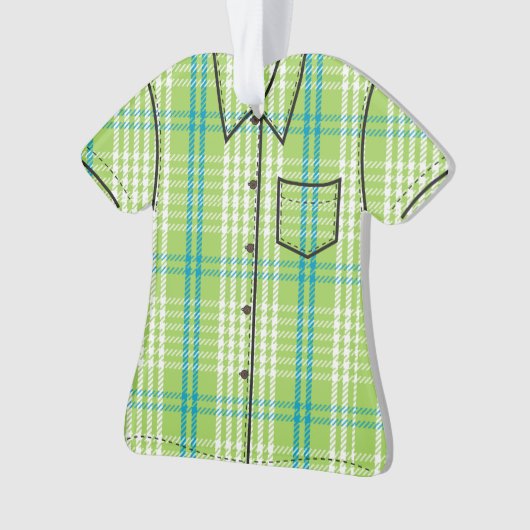 Chemise Aloha Plaid Palaka - Vert Lime (devant)