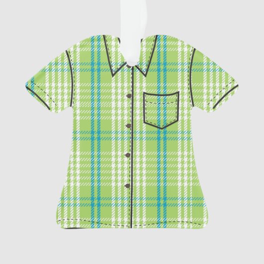 Chemise Aloha Plaid Palaka - Vert Lime (devant)