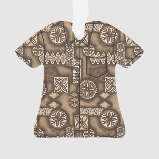 Chemise Aloha Primitive Tapa Hawaiian Warriian (devant)