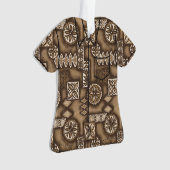 Chemise Aloha Primitive Tapa Hawaiian Warriian (devant)