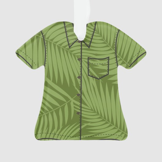 Chemise Aloha Tropical Kona Palms Hawaiian Leaf (devant)