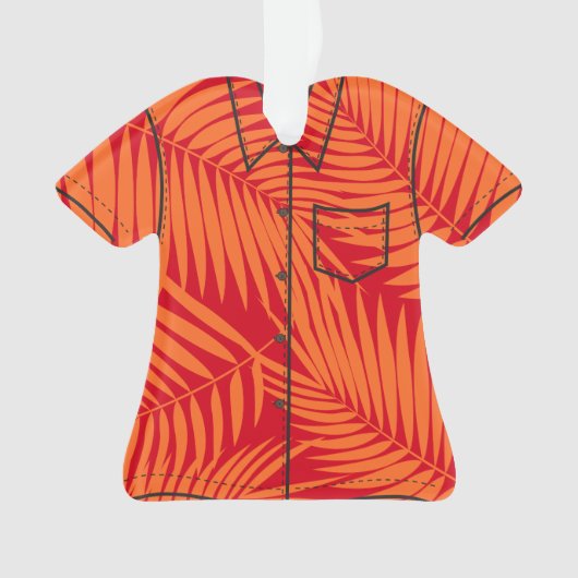 Chemise Aloha Tropical Kona Palms Hawaiian Leaf (devant)