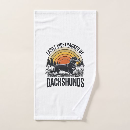 Chemise amateur de teckel facilement dévié Art rét (Serviette à main)