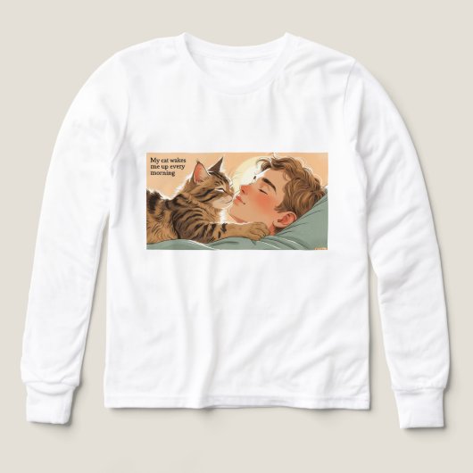 Chemise Amoureux des chats Unisex Long Sleeve Tee- (Motif recto)