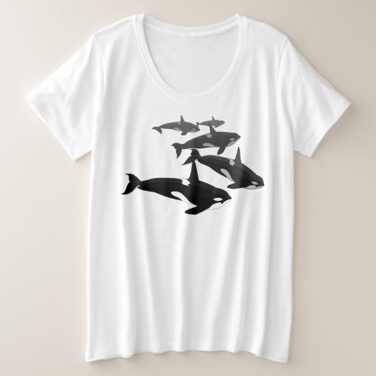 Chemise baleine Orca pour femmes Plus Taille Chemi (Design devant)