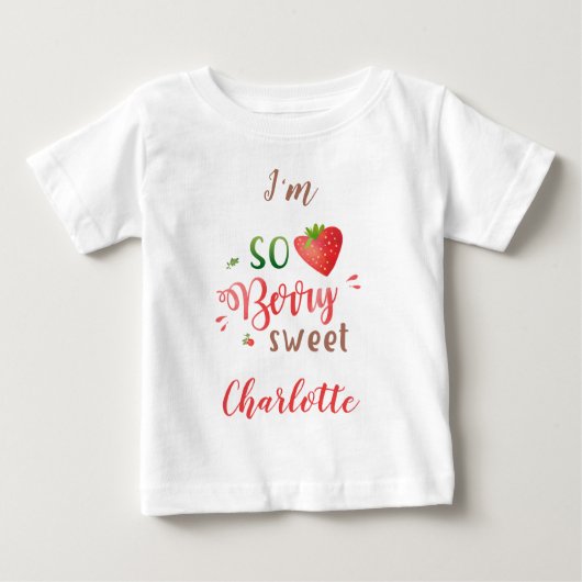 Chemise bébé fraise Berry doux t-shirt fille (Devant)