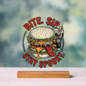Chemise Burger Épouvantable Gravure Vintage Hallow (Neutre)