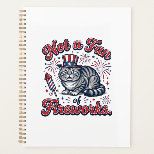 Chemise Chat Effrayé Pas Fan de Feux d'Artifice (2 (Devant)