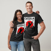 Chemise Chat Funny Catzilla, T-shirt Chat Funny, C (Unisexe)