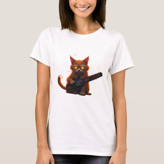 chemise chat tronçonneuse T-Shirt Classique (Devant)