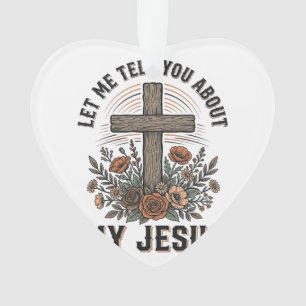 Chemise chrétienne vintage My Jesus à croix floral