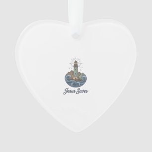 Chemise chrétienne vintage phare Jésus Sauve_1